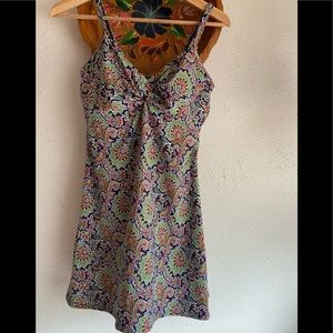 Lands’ End Women’s Deep Sea Paisley Swim Dress